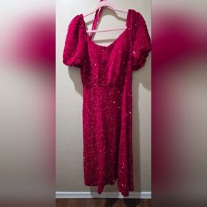 Red Sequin Formal Dress